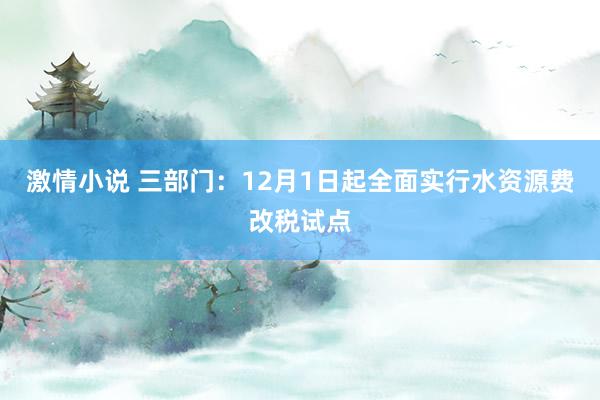 激情小说 三部门：12月1日起全面实行水资源费改税试点
