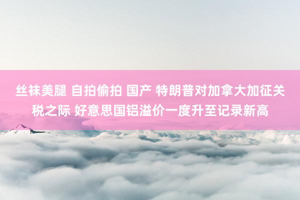 丝袜美腿 自拍偷拍 国产 特朗普对加拿大加征关税之际 好意思国铝溢价一度升至记录新高